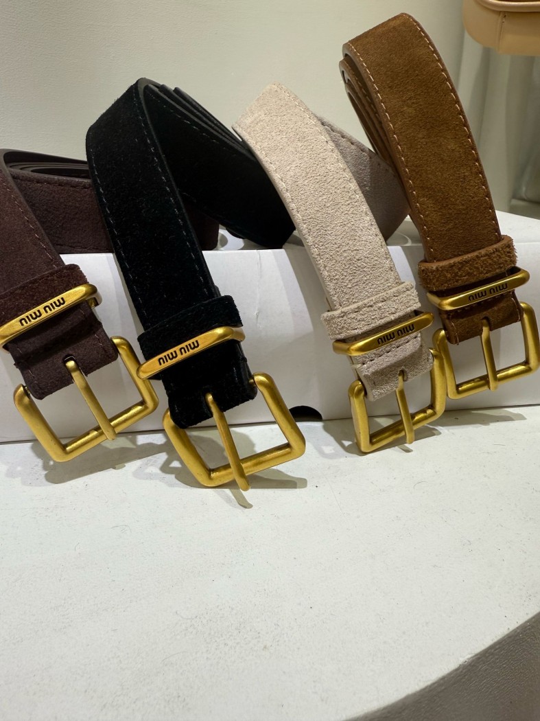 חגורה עור MIU MIU 