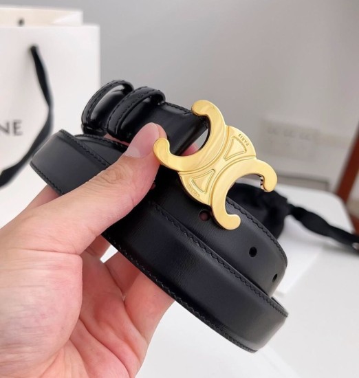 חגורה סלין שחור עור