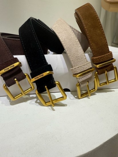 חגורה עור MIU MIU 